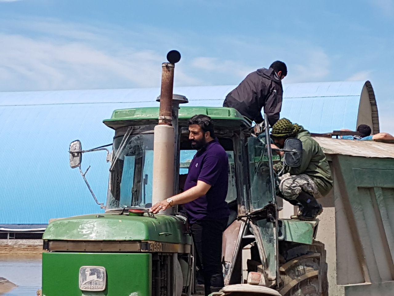 حاج مهدی مختاری در مناطق سیل زده آق قلا